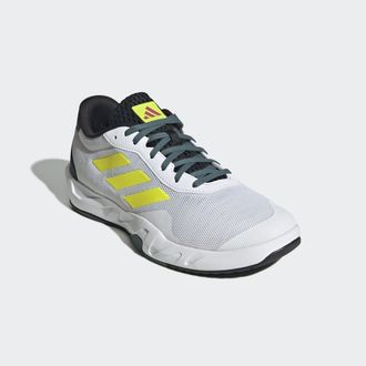 adidas Trainingsschuh ADIDAS PERFORMANCE AMPLIMOVE, Herren, Gr. 42,5, weiss (cloud wei&szlig;, lucid lemon, shock pink), Synthetik, Textil, Schuhe Trainingsschuh