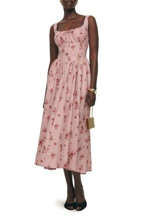 Reformation Balia Linen Sundress in Tea Time at Nordstrom, Size 10