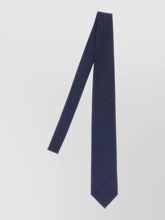 Brioni slim polka dot pointed tip tie italy