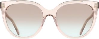 Ferragamo 56mm Gradient Cat Eye Sunglasses in Transparent Rose at Nordstrom