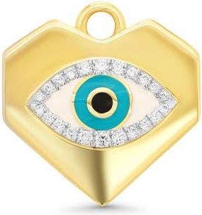 Sara Weinstock Diamond Evil Eye Charm in Yellow Gold at Nordstrom