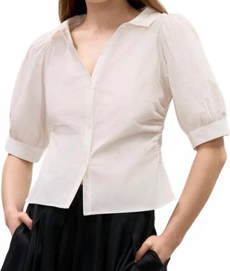 Rebecca Taylor Womens Isla Poplin Shirt In Milk White