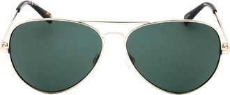 Banana Republic groene lens licht gouden zonnebril