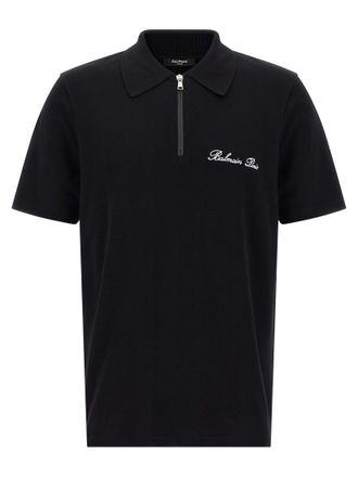 Balmain Bicolor Cotton Polo Mens Shirt