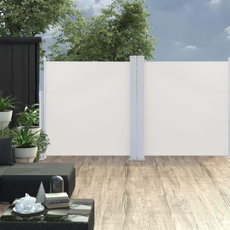 Berkfield Home Retractable Side Awning Cream 120x600 cm in Beige