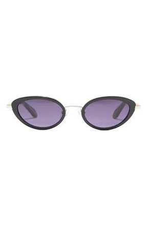 Bcbgmaxazria 49mm Oval Cat Eye Sunglasses in Black at Nordstrom Rack