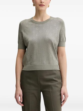 Guess Co logo-studded top - Grey