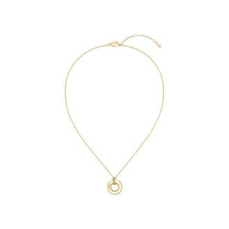 BOSS Gold-tone necklace with logo hoop