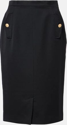 Alessandra Rich Gonna a tubino in raso di lana vergine