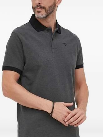 Barbour Poloshirt met contrasterende kraag - Zwart