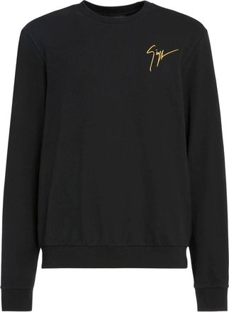 Giuseppe Zanotti Dragon Crystal sweatshirt - men - Cotton/Spandex/Elastane - L - Black