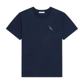 Givenchy T-Shirts, male, Blue, L, Logo Embroidered Crewneck T-Shirt