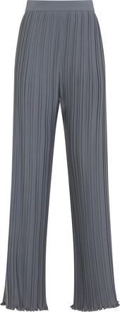 Lanvin Grey Pleated Polyester Trousers-Donna