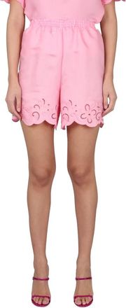Moschino Short Ajour - Dames - Bermuda - Roze - 2XS - Korte Broeken