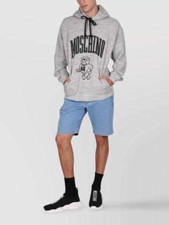 Moschino logo print hoodie