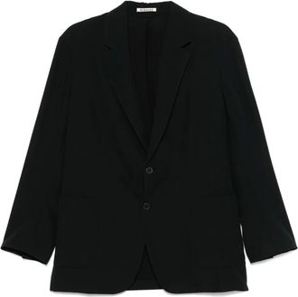 Auralee Blazer in lana e cotone - Nero