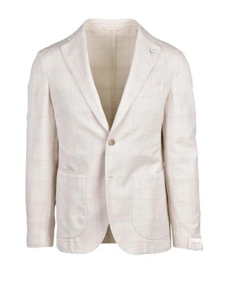L.B.M. 1911 Cotton Linen Polyamide Jacket - White