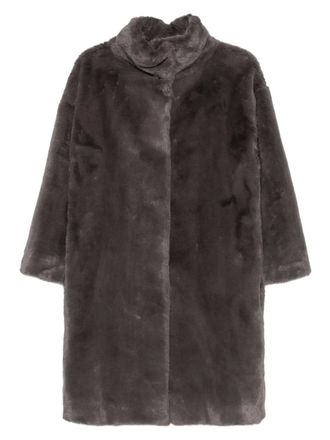 Herno funnel-neck coat - women - Fabric - 42 - Grey
