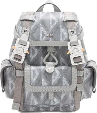 Dior Pre-owned Backpacks, female, Gray, Size: ONE SIZE Pre-owned Canvas dior-bags