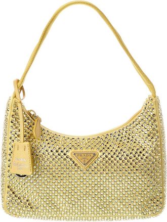Prada Re-Edition 2000 Crystals Satin Mini Bag