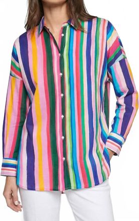 Vilagallo Vibrant Striped Shirt In Multi