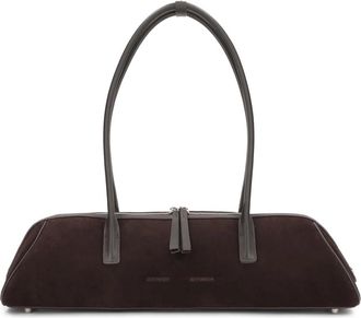 Kazar Suede Baguette Tas - Dames - Handtassen - Bruin - ONE Size - Leer - Tassen