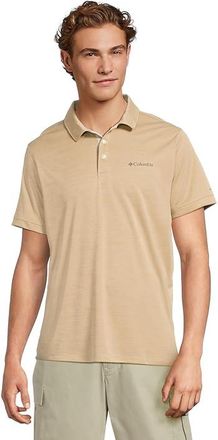 Columbia Sage Peak Knit Polo Mens Short Sleeve Knit Dark Stone Heather : 2XL, Polyester