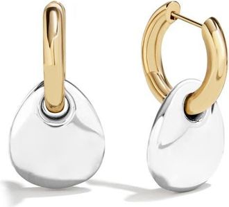 BaubleBar Mila Drop Hoop Earrings in Gold/silver at Nordstrom