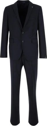 Tagliatore Single Breasted Pak - Heren - Business pakken - Blauw - L - Wol - Kostuums
