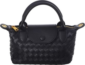 Adornia Black Mini Handle Bag with Removable Straps