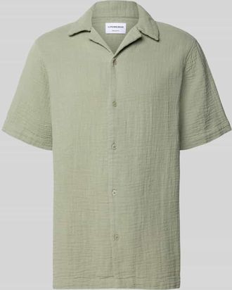 Lindbergh Lindbergh Relaxed Fit Freizeithemd mit Strukturmuster in Oliv, Gr&ouml;&szlig;e XXXL