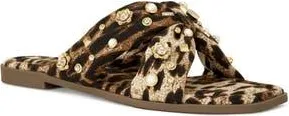 Azalea Wang Ramsey Slide Sandal in Leopard at Nordstrom Rack, Size 6.5