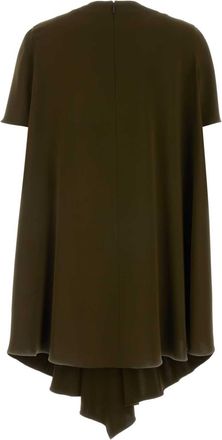 Loewe Womens Trapeze Dress Green Viscose Elastane