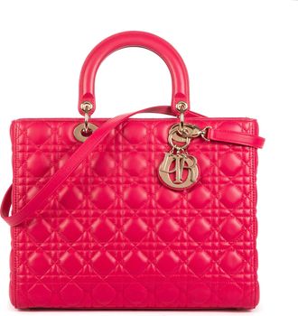 Dior Pre-owned Womens Lady Large Shoulder Bag - Pink - One Size