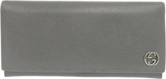 Gucci Pre-owned Wallets, male, Gray, Size: ONE SIZE Pre-owned Long wallet (bi-fold)