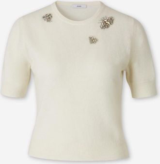 Erdem Embroidered Knit Top