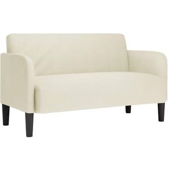 vidaXL Sof&aacute; Loveseat Terciopelo Crema 109 Cm Vidaxl