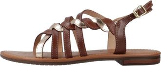 Geox Stijlvolle platte sandalen voor vrouwen - Dames - Sandalen - Bruin - 40 EU - Schoenen