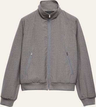 Prada Mens Wool Zip-Front Jacket