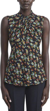 Lafayette 148 New York Sleeveless Twist Collar Blouse