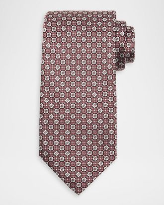 Isaia Men & apos;s Floral Silk Tie