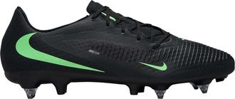 Nike Phantom 6 Low Academy voetbalschoenen voor heren, voor zachte ondergrond (Zwart, Groen)
