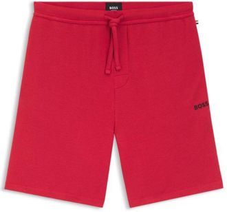 BOSS Cotton-blend pajama shorts with embroidered logo