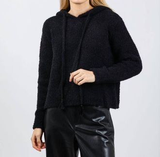 Margittes Boucle Hoodie In Black