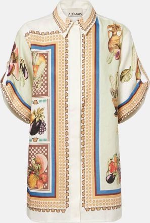 Alemais Alémais Camicia Mercado in lino con stampa