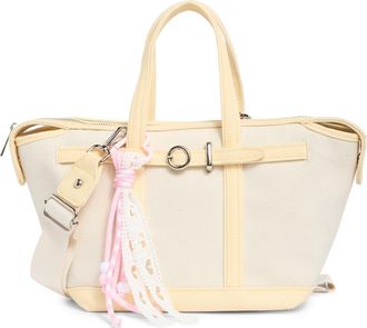Madden Girl Mini Canvas Tote in Natural/Banana at Nordstrom Rack