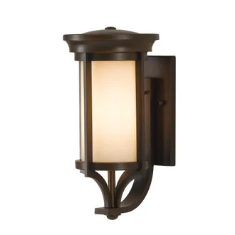 Netlighting Merrill 1 Light Outdoor Small Wall Lantern Light Heritage Bronze IP44 E27 in Brown