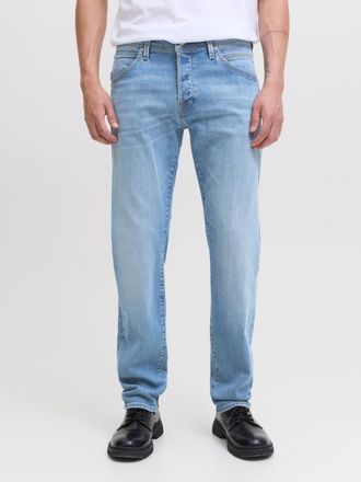 Jack & Jones Comfort-fit-Jeans JACK & JONES JJIMIKE JJFOX CB 08, Herren, Gr. 28, L&auml;nge 32, blau (blau denim), Denim/Jeans, Obermaterial: 98% Baumwolle, 2% Elasthan