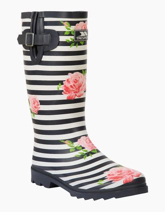 Trespass Womens Trespass Womens/Ladies Elena Floral Wellington Boots - Navy White Pink - Size: 4