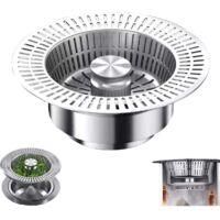 OEM Tap&oacute;n De Fregadero 3 En 1, Acero Inoxidable 304, De Aplicaci&oacute;n Universal Con Colador Y Mecanismo Retr&aacute;ctil - Crezuo